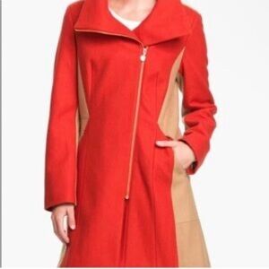 Elegant  Calvin Klein Red and Tan Trench  coats used good condition